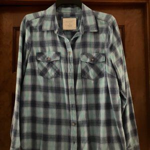 Sonoma Flannel Shirt, M, blue tones